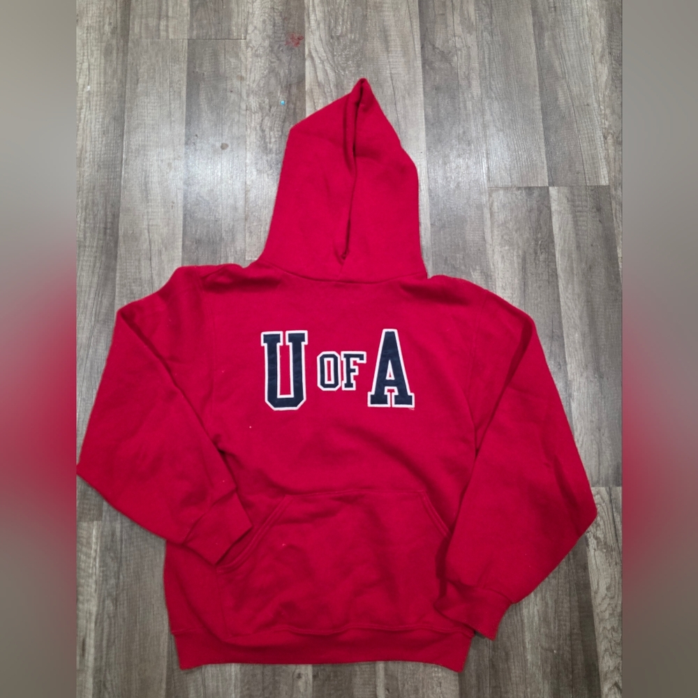 Red U of A Men's Hoodie College Russel Streetwear Gorpcore Y2K